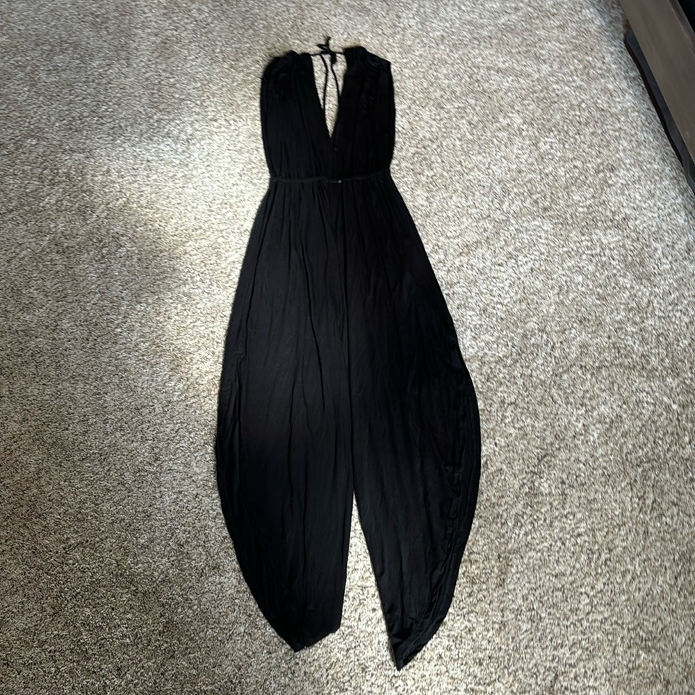 black jumpsuit
